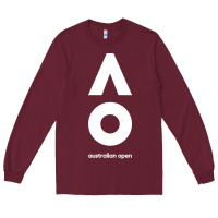 Burgundy australian open Long Sleeve Tee - artisFamous