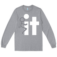 Heather Grey it funny adult tshirt funny Long Sleeve Tee - artisFamous