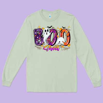 Boo Sheet Long Sleeve Tee Designed By Cowhidedigitalart
