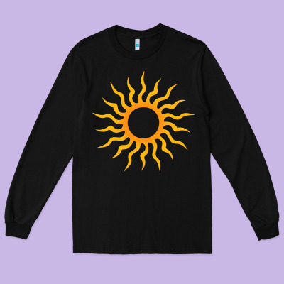 Tribal Sun Long Sleeve Tee Designed By Artisfamous