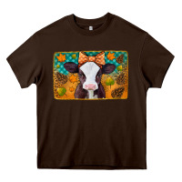 Chocolate Brown autumn baby cow Heavy Core Tee - Jasminsmagicworld
