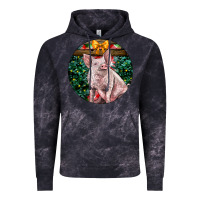 Cloud Black christmas pig Vintage Hoodie - LillyAllenDesigns