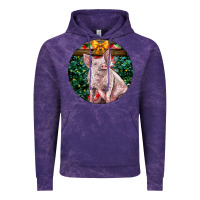 Cloud Purple christmas pig Vintage Hoodie - LillyAllenDesigns