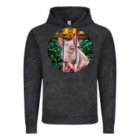 Vintage Black christmas pig Vintage Hoodie - LillyAllenDesigns