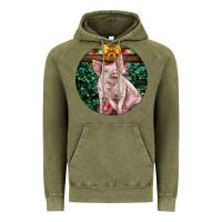 Vintage Olive christmas pig Vintage Hoodie - LillyAllenDesigns