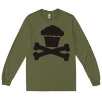 Army Green johnny cupcakes funny skull Long Sleeve Tee - artisFamous