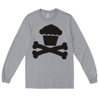 Heather Grey johnny cupcakes funny skull Long Sleeve Tee - artisFamous