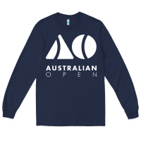 Navy Australian Open Long Sleeve Tee - artisFamous