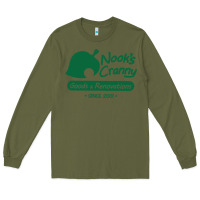 Army Green Nook's Cranny Long Sleeve Tee - artisFamous