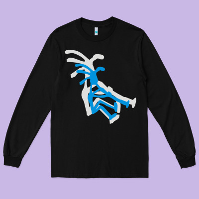 Kokopeli Funny Long Sleeve Tee Designed By Artisfamous