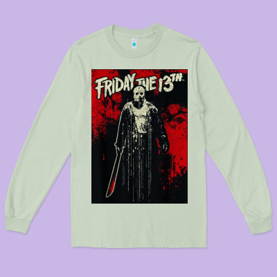 Friday The 13th Jason Drip Long Sleeve Tee Designed By Artisfamous