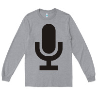 Heather Grey microphone funny music Long Sleeve Tee - artisFamous