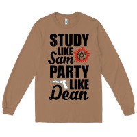 Toasted Coconut study like sam party like dean Long Sleeve Tee - artisFamous