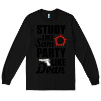 Black study like sam party like dean Long Sleeve Tee - artisFamous