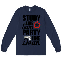 Navy study like sam party like dean Long Sleeve Tee - artisFamous