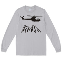 Moon Dust mountain rescue helicopter funny Long Sleeve Tee - artisFamous