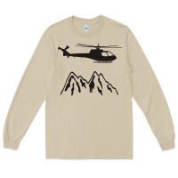 Mushroom mountain rescue helicopter funny Long Sleeve Tee - artisFamous