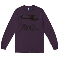 Plum mountain rescue helicopter funny Long Sleeve Tee - artisFamous