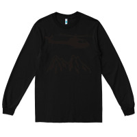 Black mountain rescue helicopter funny Long Sleeve Tee - artisFamous