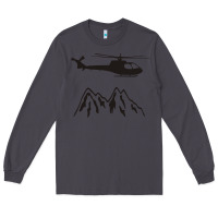 Smoke mountain rescue helicopter funny Long Sleeve Tee - artisFamous