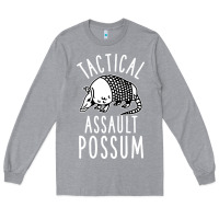 Heather Grey tactical assault possum Long Sleeve Tee - artisFamous