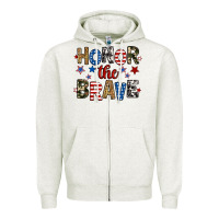Oatmeal Heather honor the brave Zipper Hoodie - RanaPortraitStore