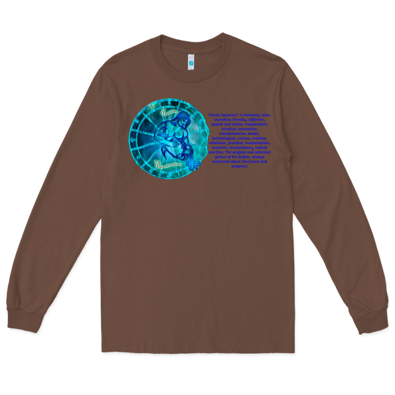 Aquarius Sign Zodiac Astrology Horoscope T-shirt Long Sleeve Tee by artisFamous | Teevron