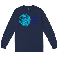 Navy Aquarius Sign Zodiac Astrology Horoscope T-shirt Long Sleeve Tee - artisFamous