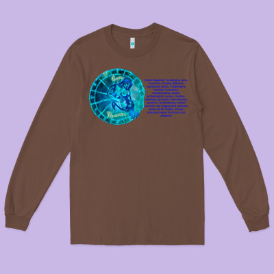 Aquarius Sign Zodiac Astrology Horoscope T-shirt Long Sleeve Tee Designed By Artisfamous