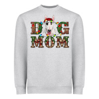 Heather Grey Christmas Dog Mom Bull Terrier Heavyweight Sweatshirt - RanaPortraitStore
