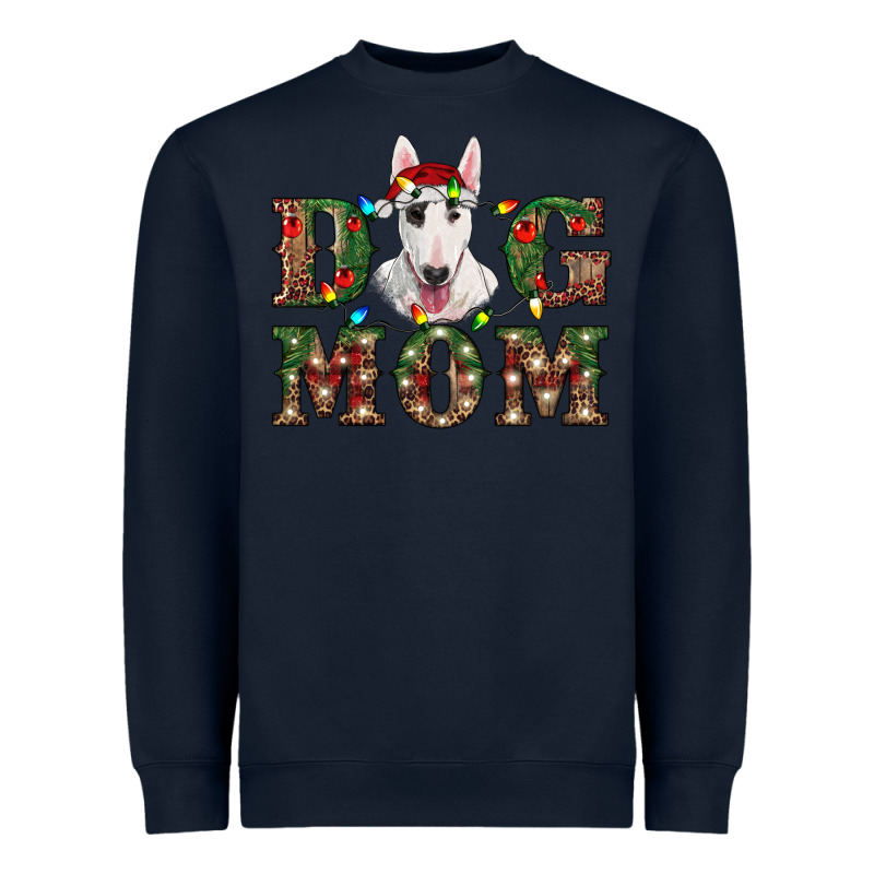 Christmas Dog Mom Bull Terrier Heavyweight Sweatshirt by RanaPortraitStore | Teevron