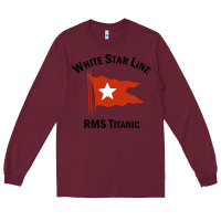 Burgundy white star line (1) Long Sleeve Tee - artisFamous