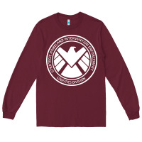 Burgundy agents of shield Long Sleeve Tee - artisFamous