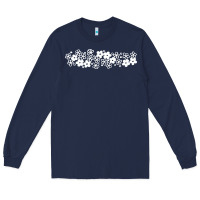 Navy pyrex pattern Long Sleeve Tee - artisFamous