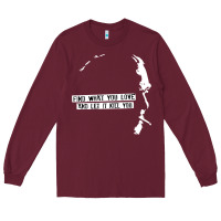 Burgundy charles bukowski Long Sleeve Tee - artisFamous