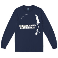 Navy charles bukowski Long Sleeve Tee - artisFamous