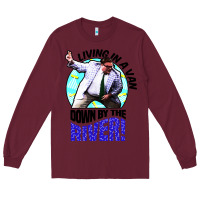 Burgundy chris farley   matt foley nostalgia Long Sleeve Tee - artisFamous