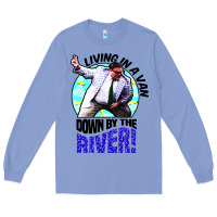 Colony Blue chris farley   matt foley nostalgia Long Sleeve Tee - artisFamous