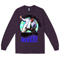 Plum chris farley   matt foley nostalgia Long Sleeve Tee - artisFamous