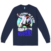 Navy chris farley   matt foley nostalgia Long Sleeve Tee - artisFamous