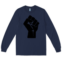 Navy fist Long Sleeve Tee - artisFamous