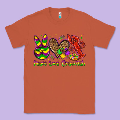 Peace Love Crawfish Olivia Classic Tee Designed By Oliviacreatesart