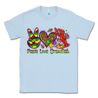 Dusty Blue peace love crawfish olivia Classic Tee - OliviaCreatesArt
