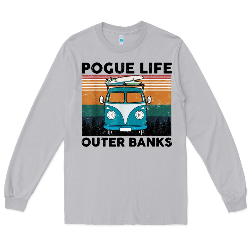 Pogue Life Outer Banks Retro Vintage Long Sleeve Tee by artisFamous | Teevron