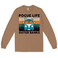 Toasted Coconut pogue life outer banks retro vintage Long Sleeve Tee - artisFamous