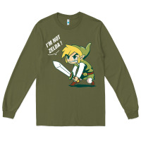 Army Green i’m not zelda Long Sleeve Tee - artisFamous
