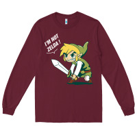 Burgundy i’m not zelda Long Sleeve Tee - artisFamous