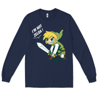 Navy i’m not zelda Long Sleeve Tee - artisFamous