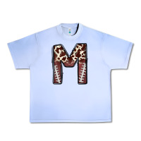 Grape Ice name footballcow print letter m Urban Heavy Tee - CowhideDigitalArt