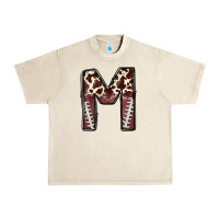 Sandshell name footballcow print letter m Urban Heavy Tee - CowhideDigitalArt